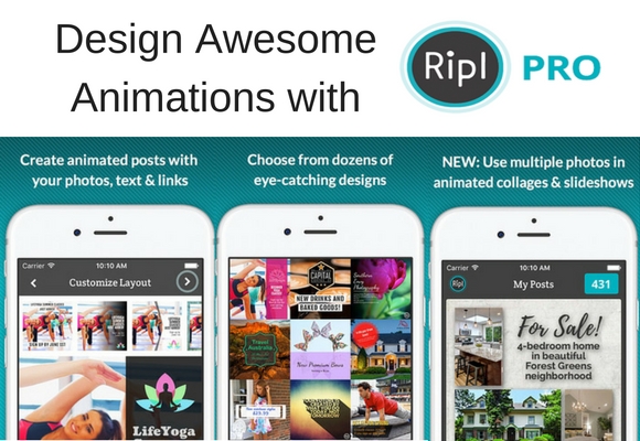RIPL is a great tool that allows you to quickly and easily make animated gif which offer high performance and engagement on all marketing channels.